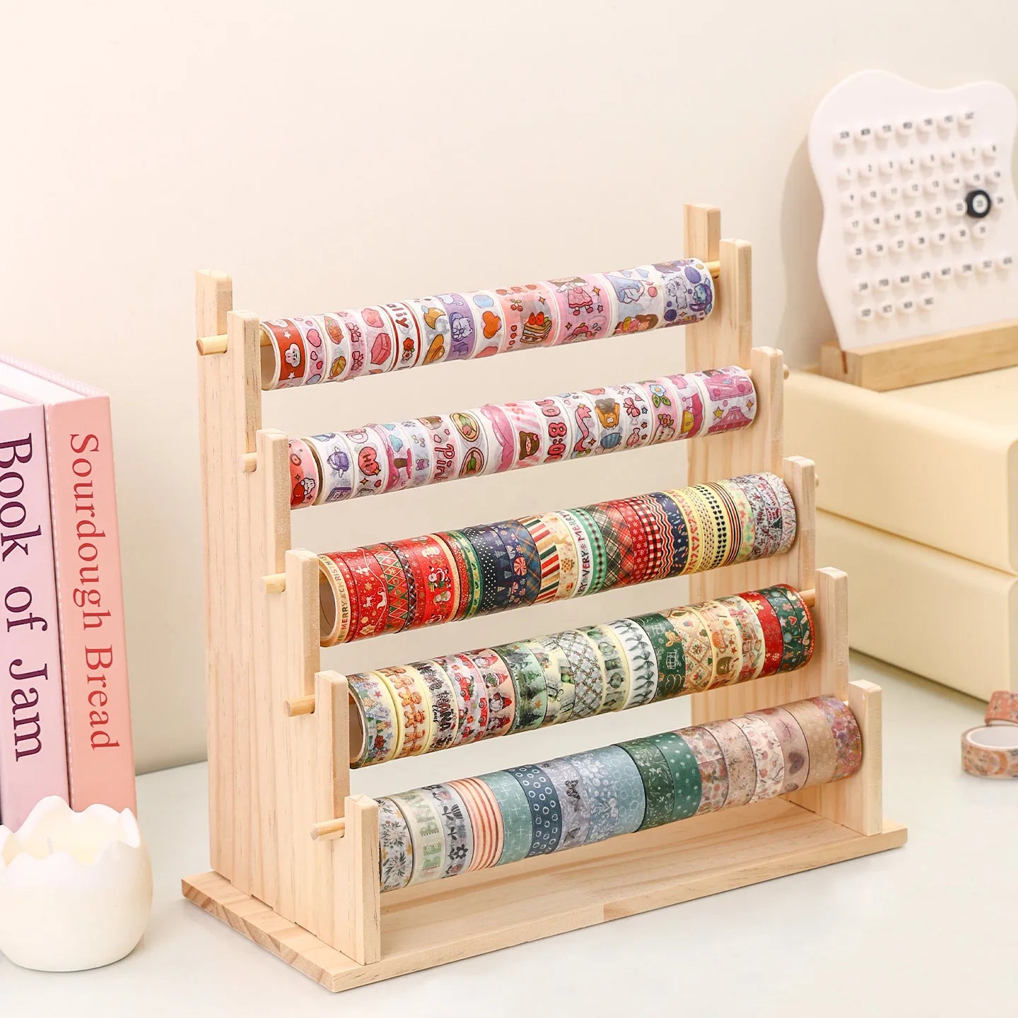 Wooden Jewelry Storage Rack