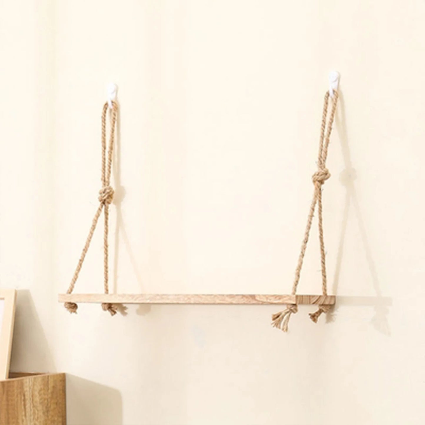 Wooden Hanging Floating Shelves