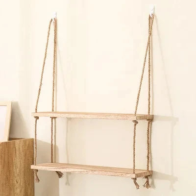 Wooden Hanging Floating Shelves