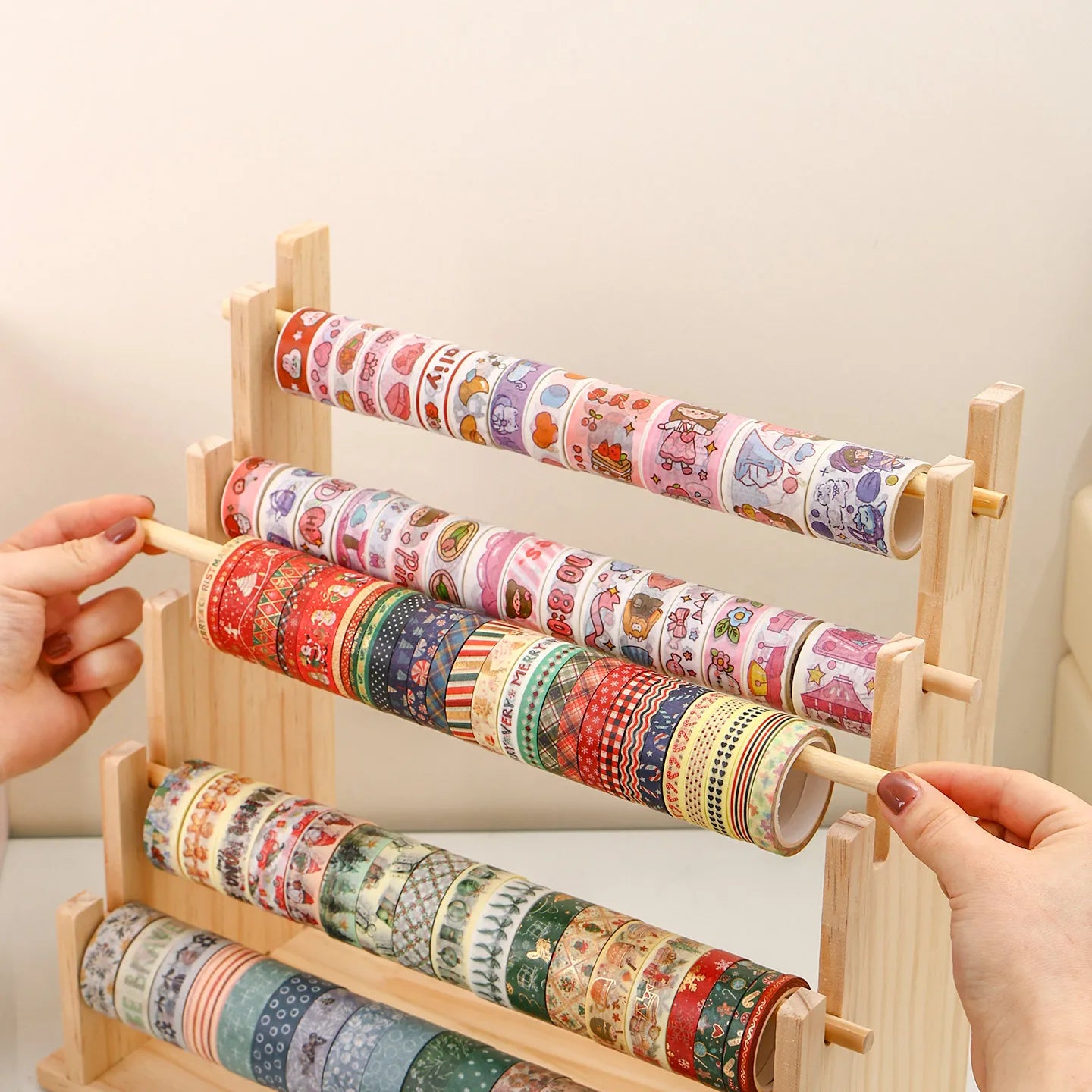 Wooden Jewelry Storage Rack