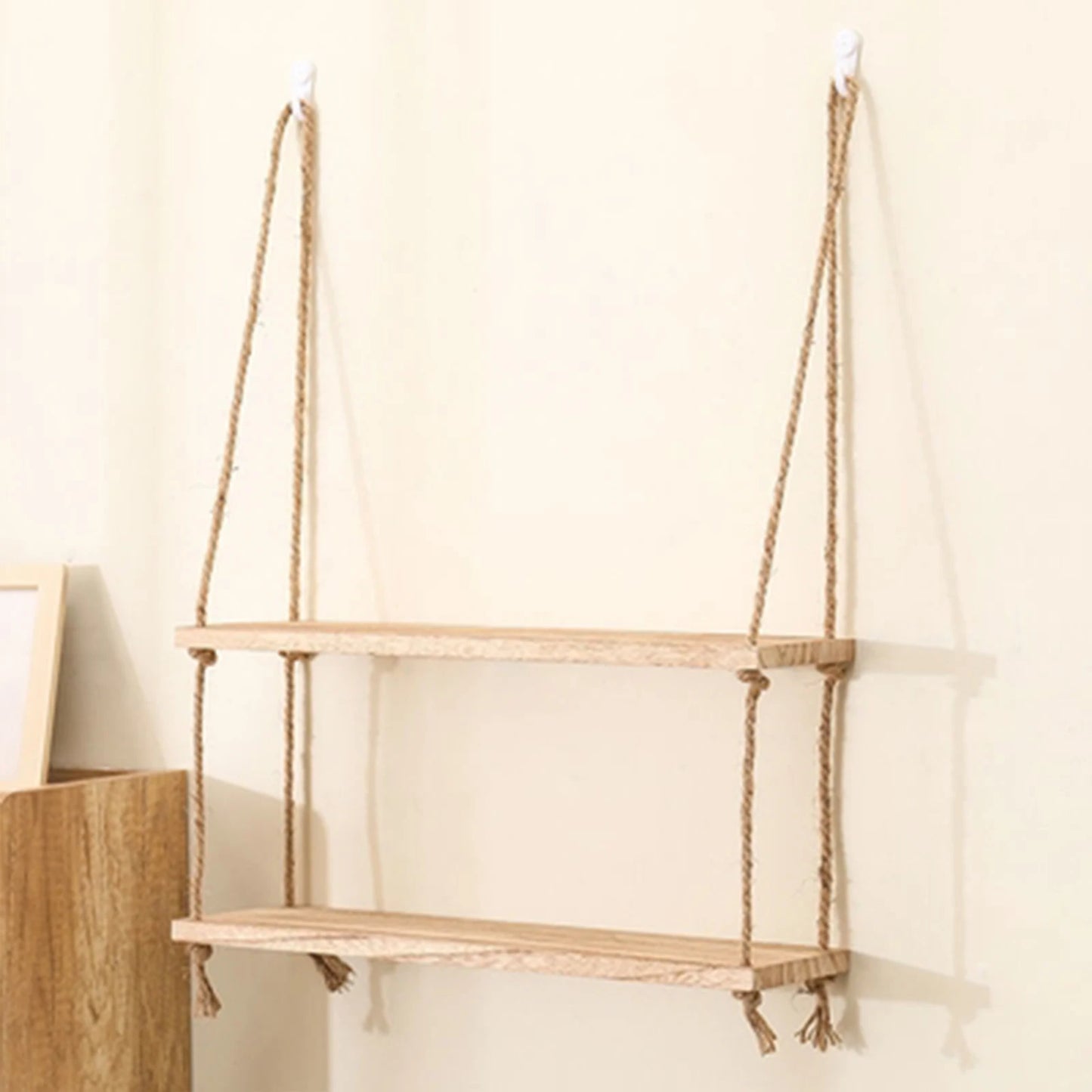 Wooden Hanging Floating Shelves