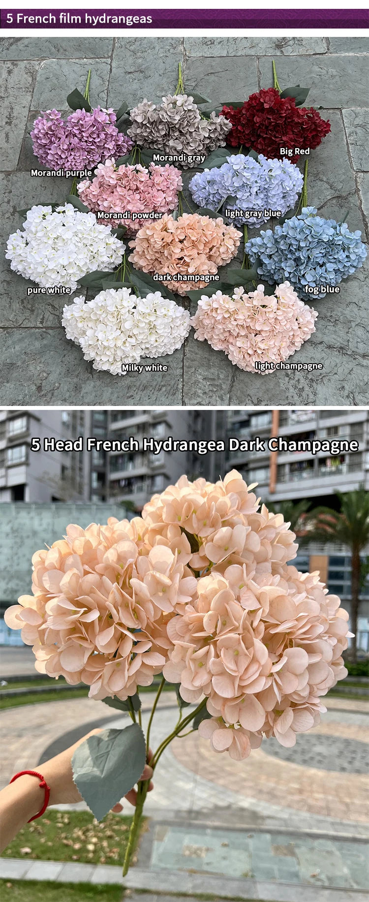 Silk Hydrangea Flower Bouquet